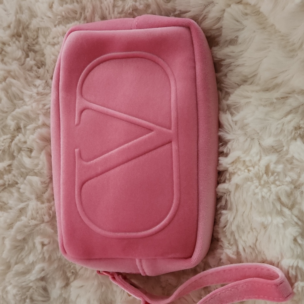 Valentino Velour🩷 Pink Wristlet with Samples